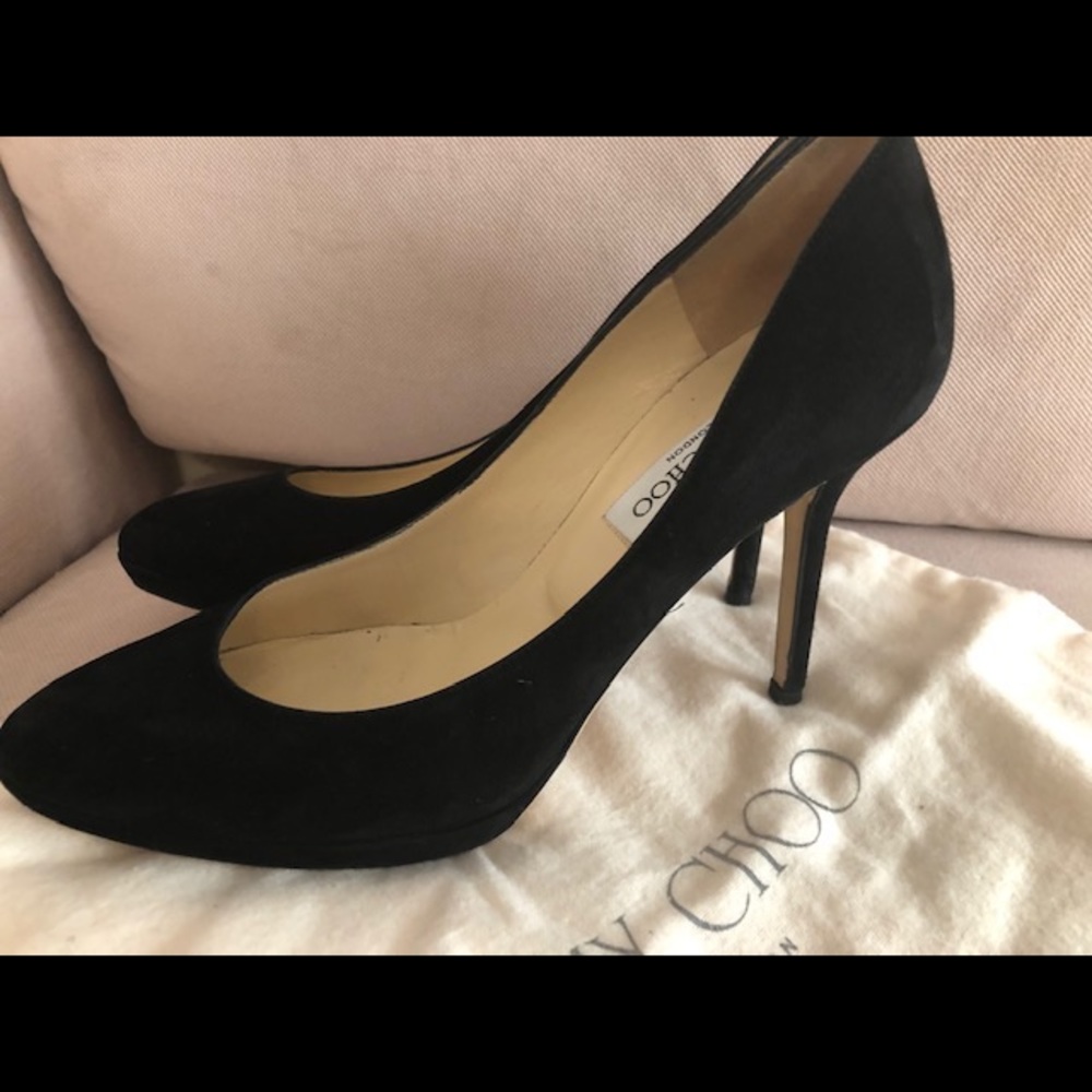 Jimmy Choo Suede Black Heels